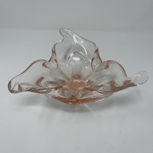 Vintage Murano Art Glass Ashtray - Pale Pink Decorative Bowl