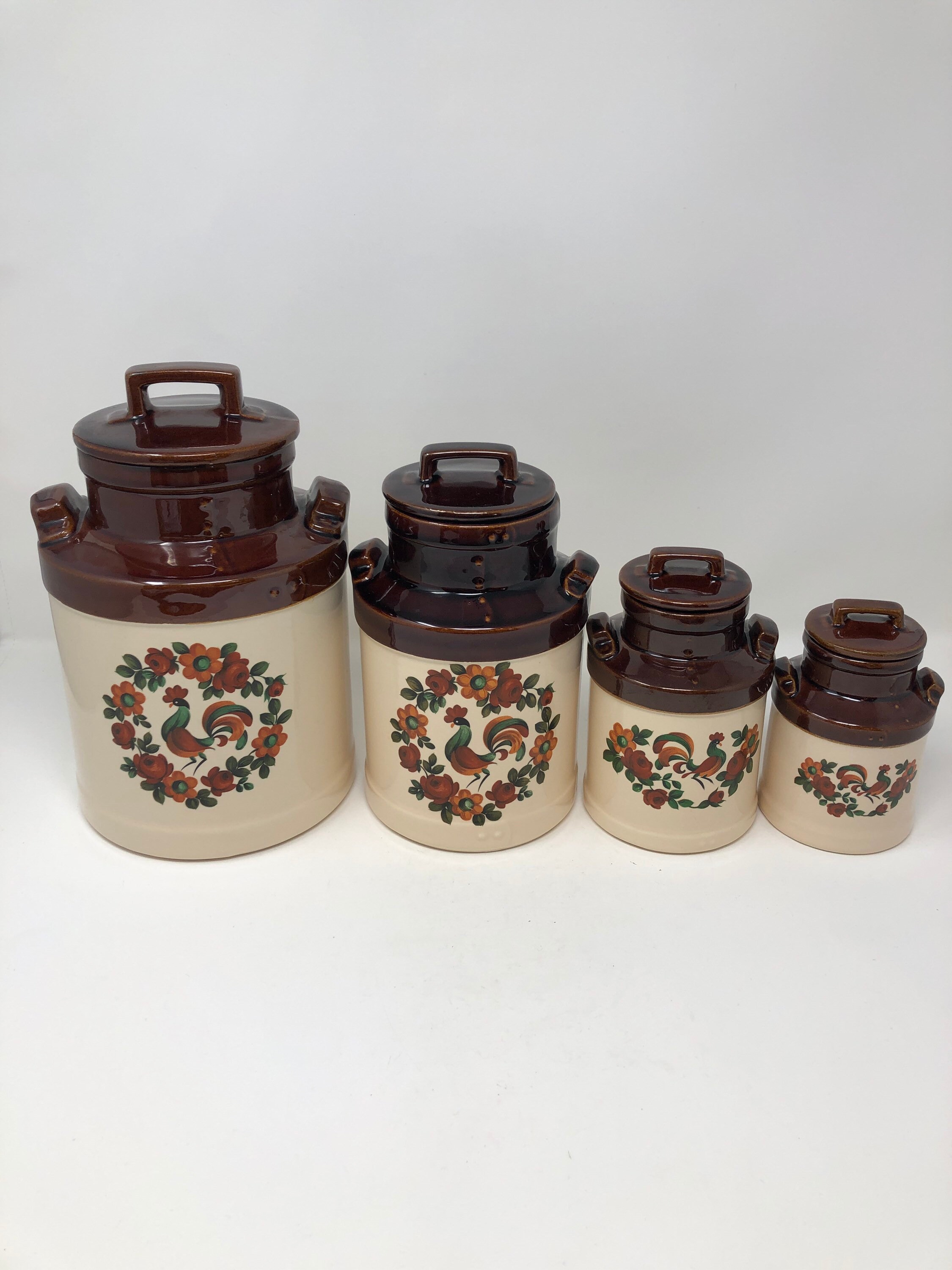 Vintage Ceramic Cookie Jar/ Canister/ Jar Set With Lids Mccoy Etsy