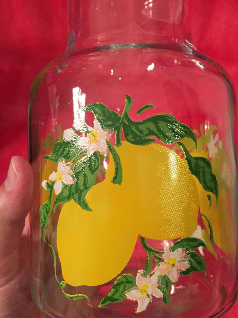 Vintage lemonade glass carafe