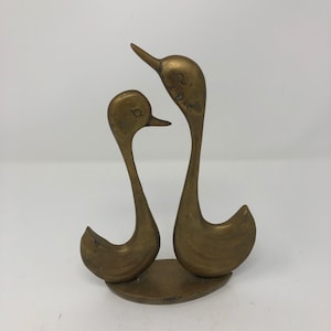 Vintage brass swan / duck figurine