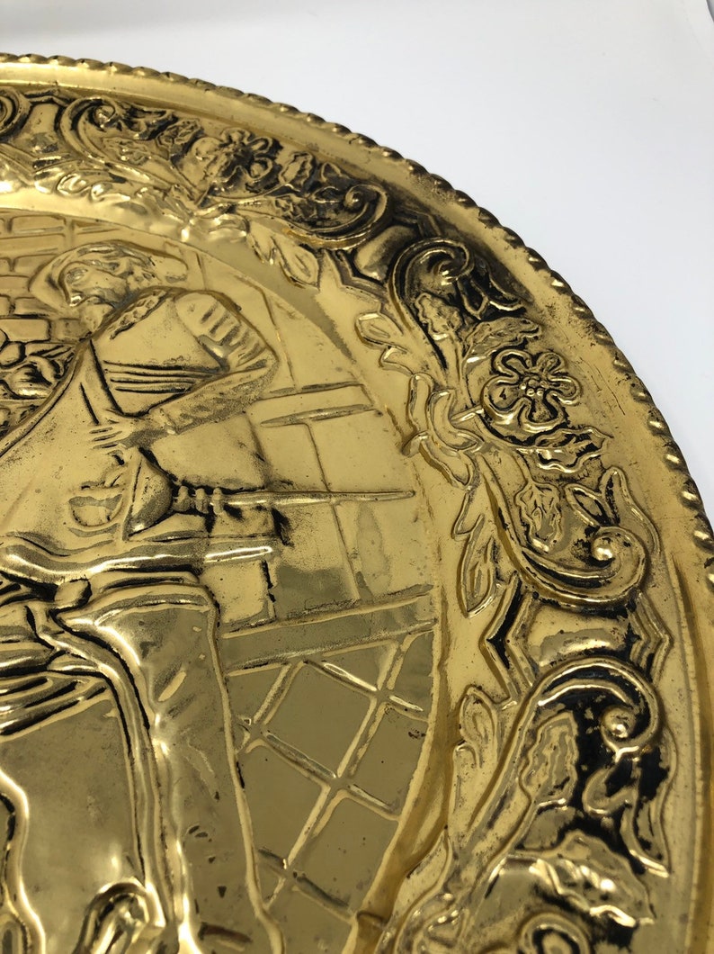 Vintage Brass Wall Decoration - Etsy