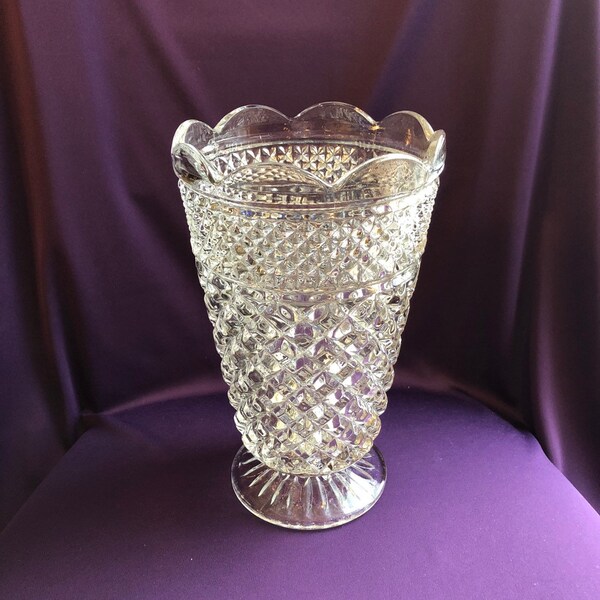 Large Clear Glass Vase Etsy