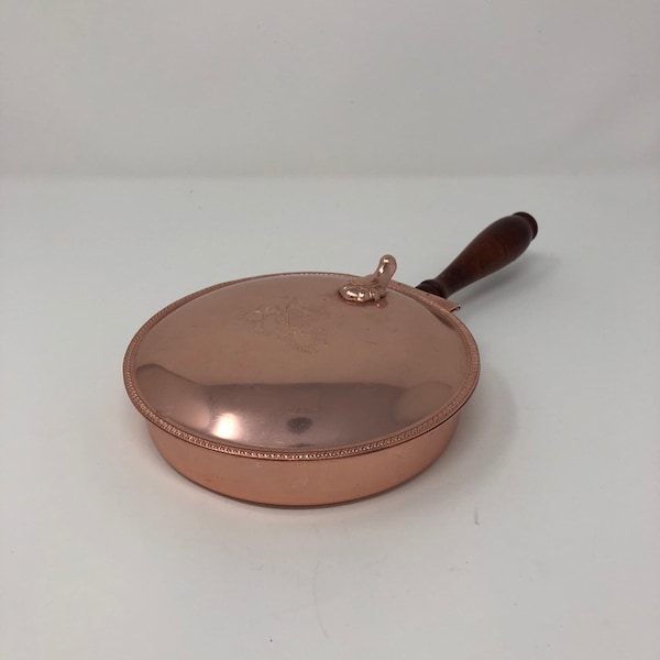 Vintage small copper silent butler