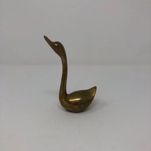 Vintage brass swan figurine