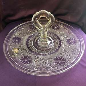 Lovely vintage sandwich glass serving tray