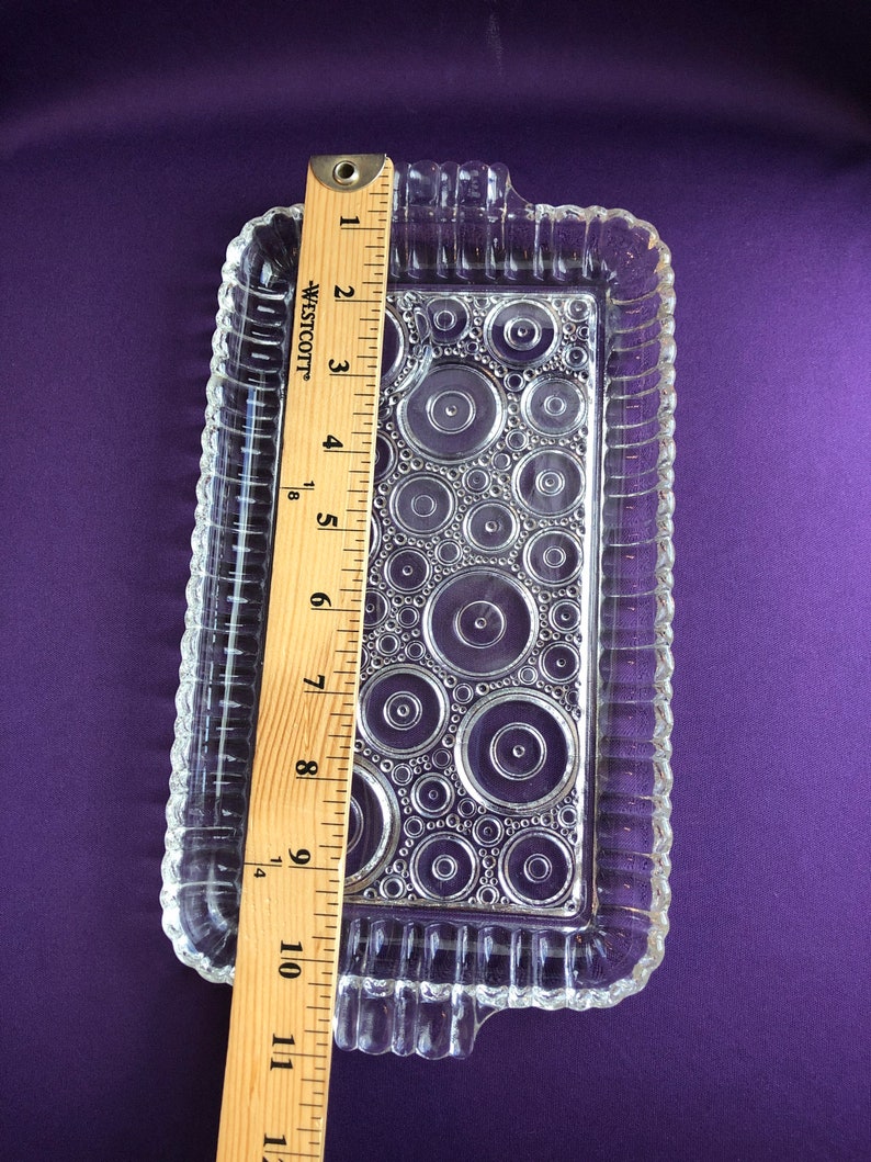 repurpose as bathroom vanity tray Vintage glass tray