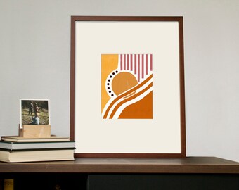 Mid-Century Moderne Geometrische Poster 16 Digitale Print