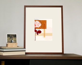 Mid-Century Moderne Rose Digitale Print