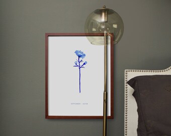 September Geburt Monat Blume - Aster Digitaldruck