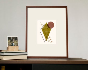 Mid-Century Moderne Geometrische Poster 12 Digitale Print