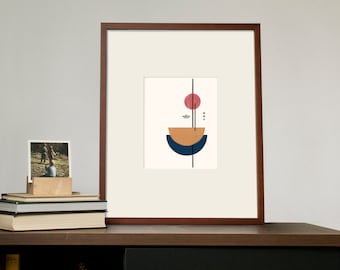 Mid-Century Moderne Geometrische Poster 2 Digitale Print