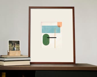 Mid-Century Moderne Geometrische Poster 6 Digitale Print