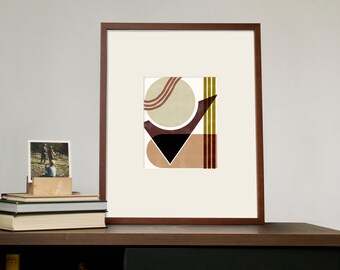 Mid-Century Moderne Geometrische Poster 14 Digitale Print