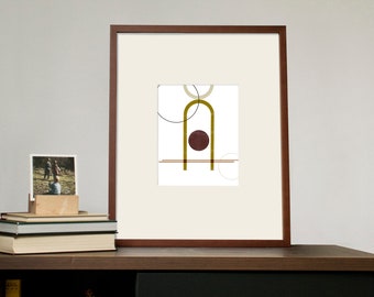 Mid-Century Moderne Geometrische Poster 13 Digitale Print