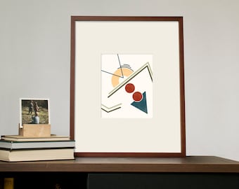 Mid-Century Moderne Geometrische Poster 11 Digitale Print