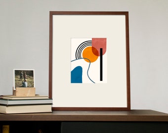 Mid-Century Moderne Geometrische Poster 15 Digitale Print