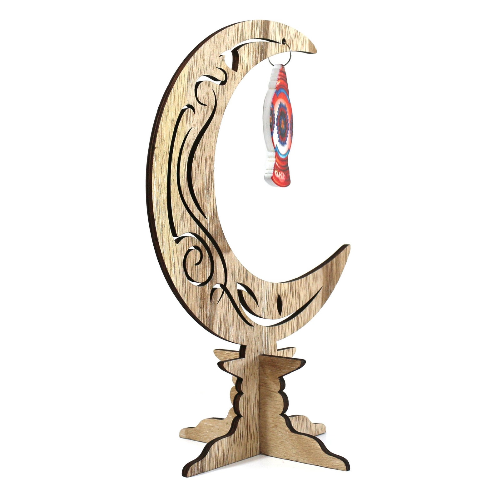 Wooden Crescent Moon Home / Table Decoration Etsy