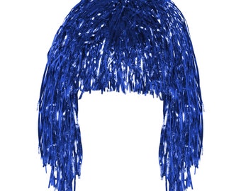 Blue Tinsel Eid Party Dress Up Wig