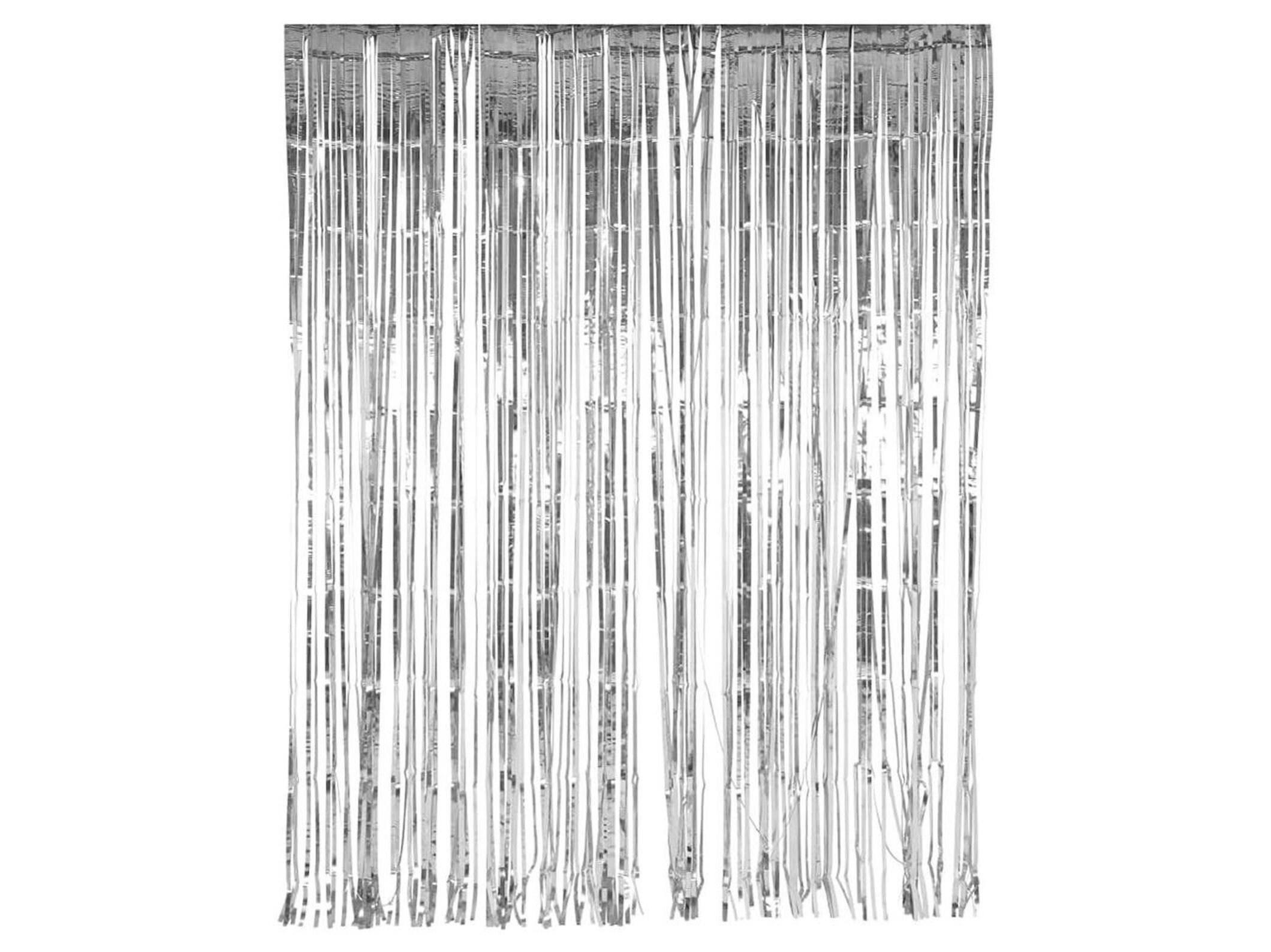 Metallic Silver Foil Tinsel Curtain Backdrop Decoration Etsy