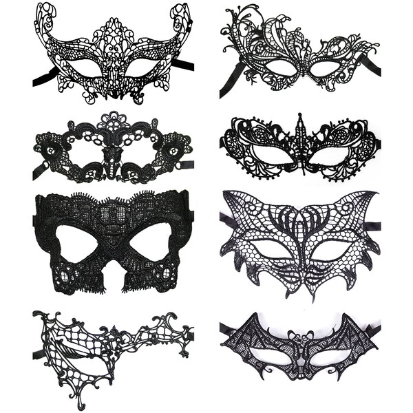 Black Lace Mask - Etsy