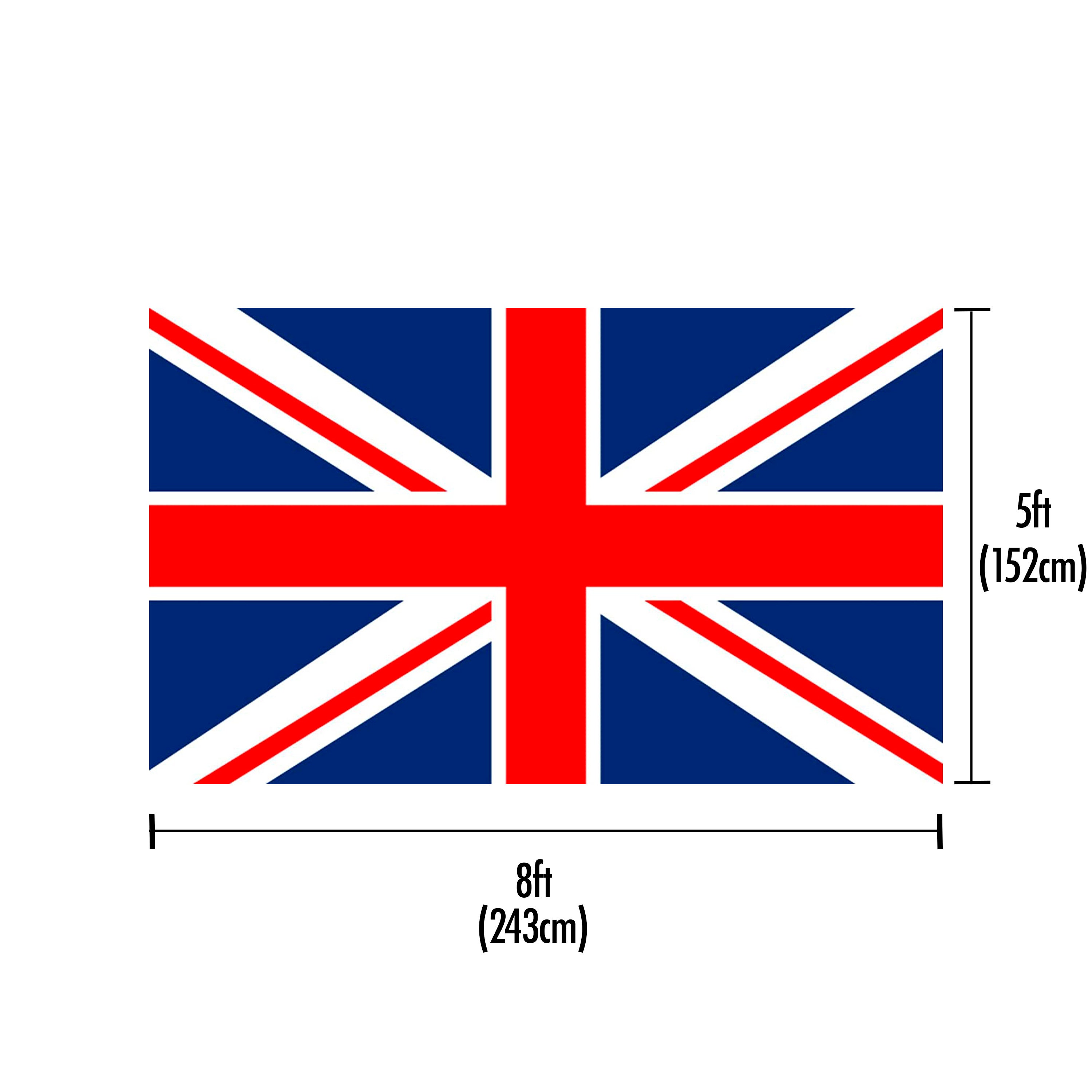 Giant 8ft X 5ft Union Jack Flag Jubilee Great Britain 240cm X