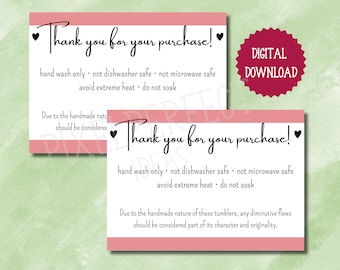 Thank You Cards: Small Business Package Inserts (Digital Download)