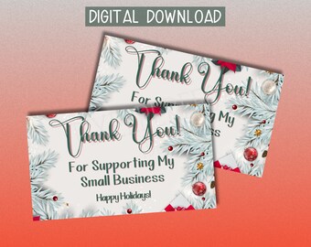Holiday Thank You Cards: Small Business Christmas (Digital Download)