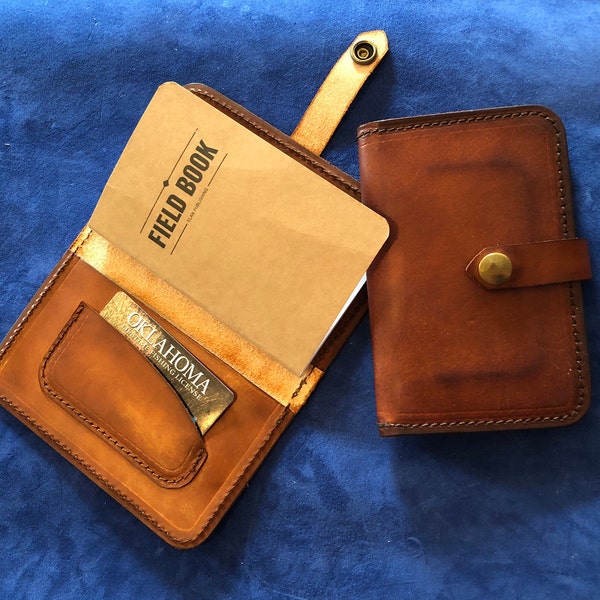 Custom Crafted Leather Field Note Book.