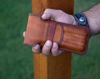Estuche minimalista de cuero para puros