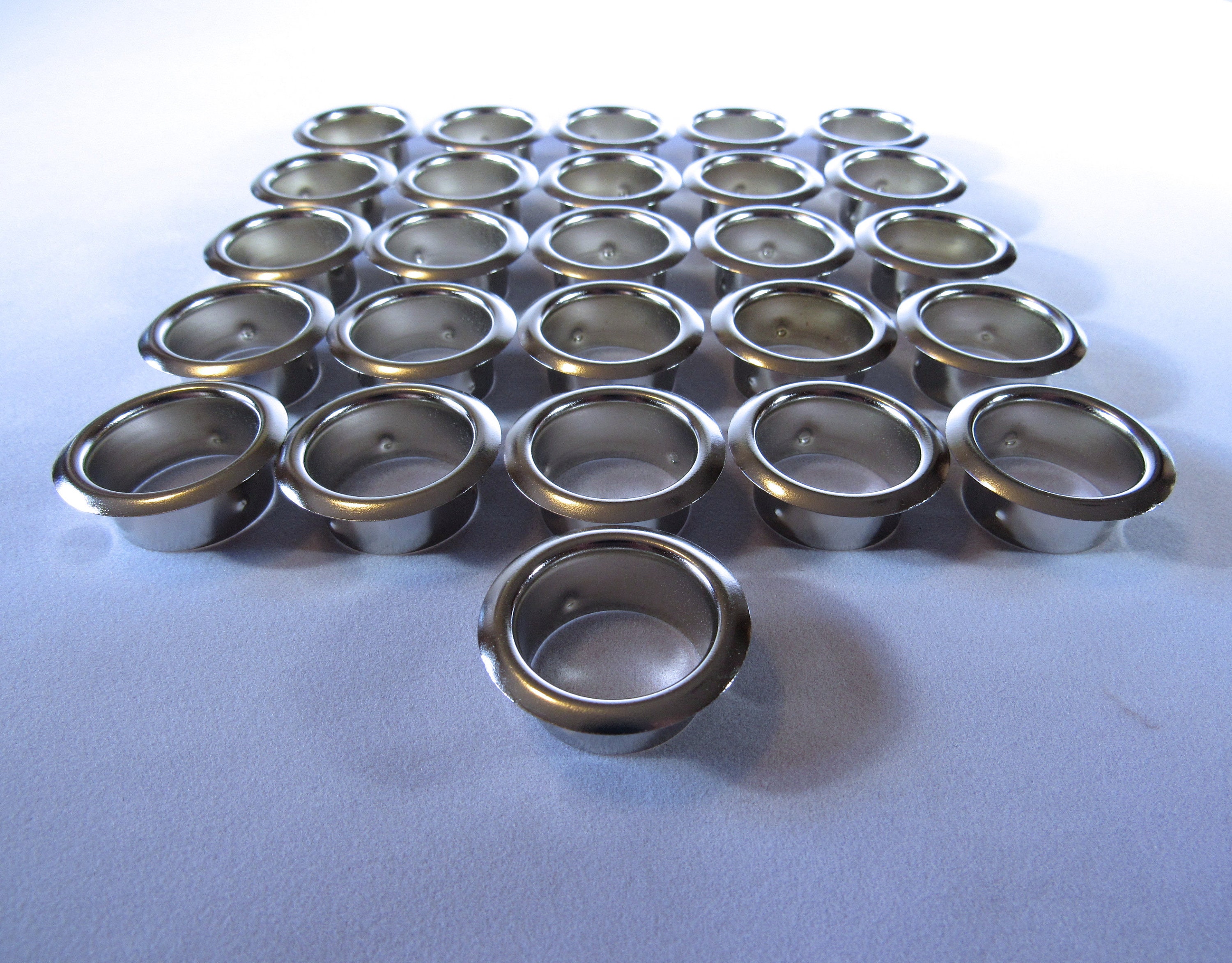 Candle Cup Inserts Grommets Brass or Nickel 26 Pieces 7/8 Inch Hole