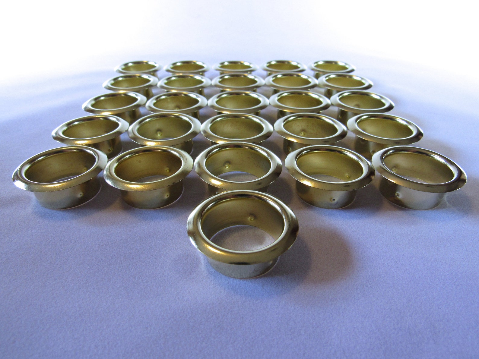 Candle Cup Inserts Grommets Brass or Nickel 26 Pieces 7/8 Inch Hole