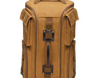 Mochila multifuncional para hombre, mochila de lona retro, bolsa de Montañismo de viaje impermeable de gran capacidad para exteriores