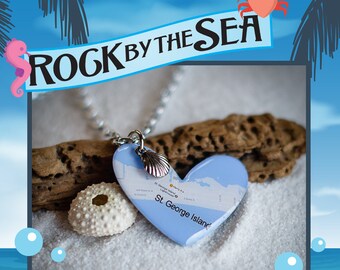 Rock by the Sea: St. George Island Love Heart