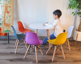 Cute Toddler Chairs for 2-5 Yr Old, Preschool Kids Activity Chairs, Ergonomic Chairs for Kindergarten Children, White Child Chair Stool Wood
