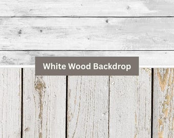 White Wood Photo Backdrop 34x22.5&quot;, Two-Sided Flat Lay Background for Product Photography, Rustic Wood Backdrop, Food Photography Props