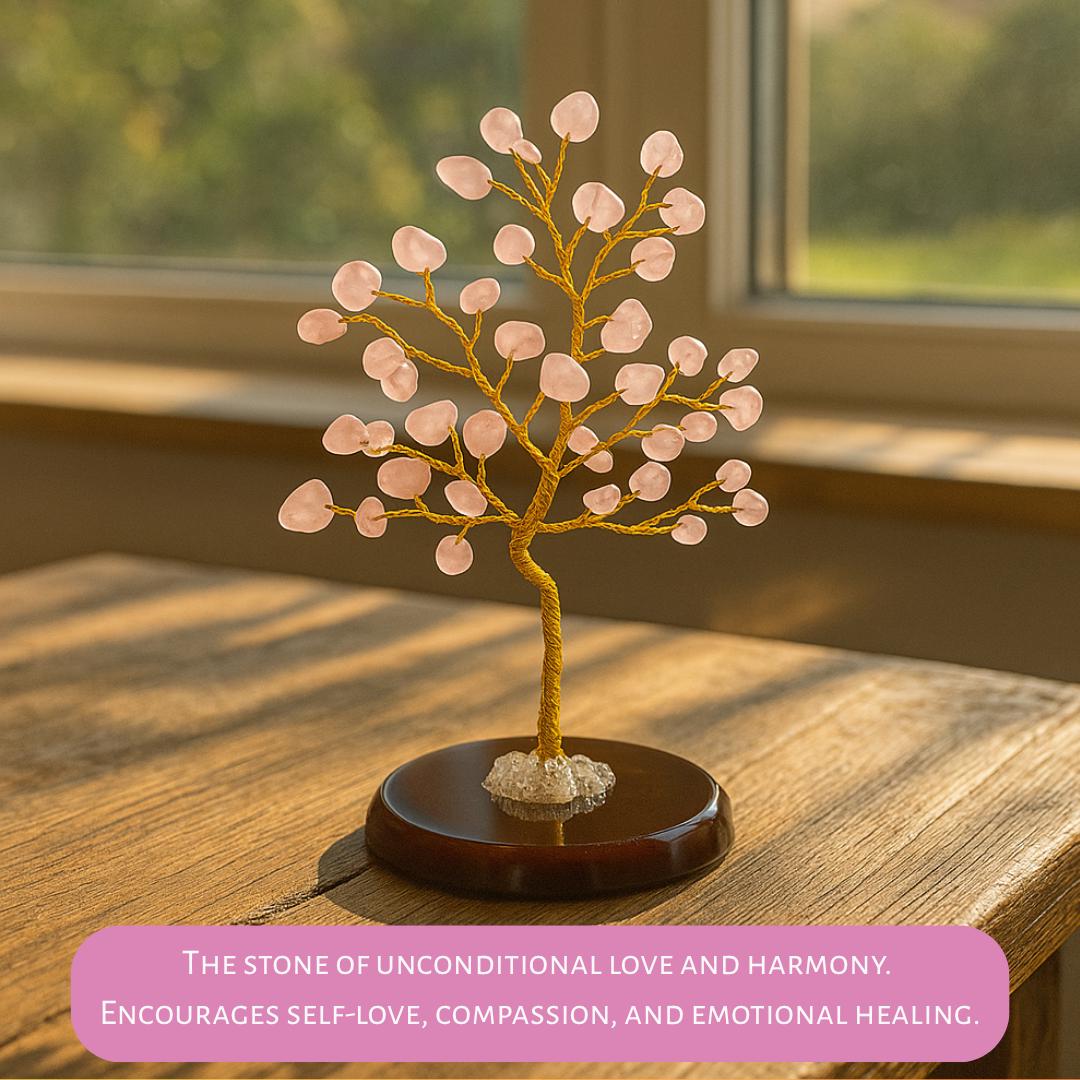 Real Amethyst Crystal Tree With Agate Rock, Feng Shui Gemstone Tree of ...