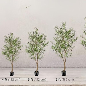 Artificial Olive Tree, Tall Indoor Fake Plant with Realistic Trunk, Leaves, Fruits and Planter, Faux Potted Tree for Home Decor Bedroom 6 feet olive tree 5 frrt olive tree 4 feet olive tree 7 feet ancient olive tree Mediterranean