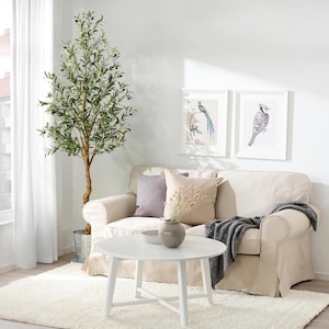 Artificial Olive Tree, Tall Indoor Fake Plant with Realistic Trunk, Leaves, Fruits and Planter, Faux Potted Tree for Home Decor Bedroom