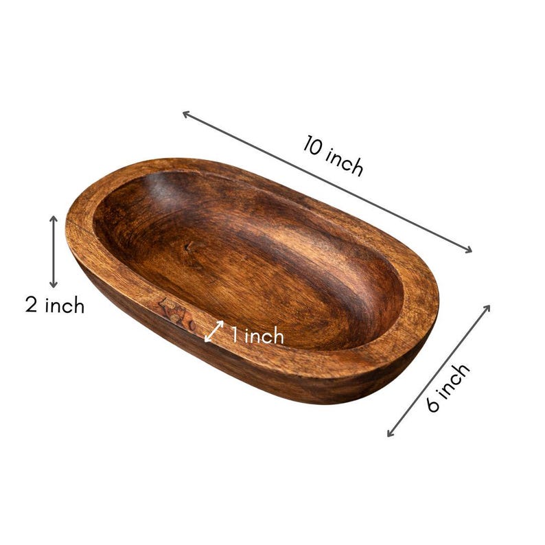 Handcrafted Wooden Bowl, Farmhouse Decor Tray, Jewelry Catchall Dish, Rustic Wood Candle Holder, Bathroom Kitchen, Living Room Accent Fruit bowl