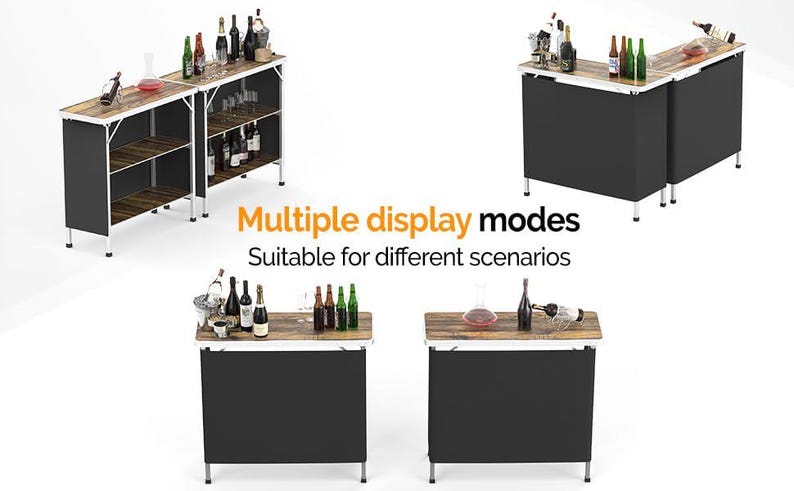 Custom Portable Bar Table for Popup Events, Parties, Caterings, Mobile ...