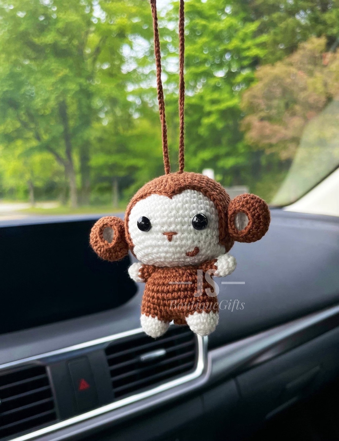 Hanging Monkey, Cute Monkey, Crochet Monkey Keychain, Monkey Keychain