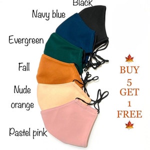 Comfy solid unisex face mask, Adult face mask, Breathable face mask, Adjustable face mask, teenagers mask, Cloth face mask