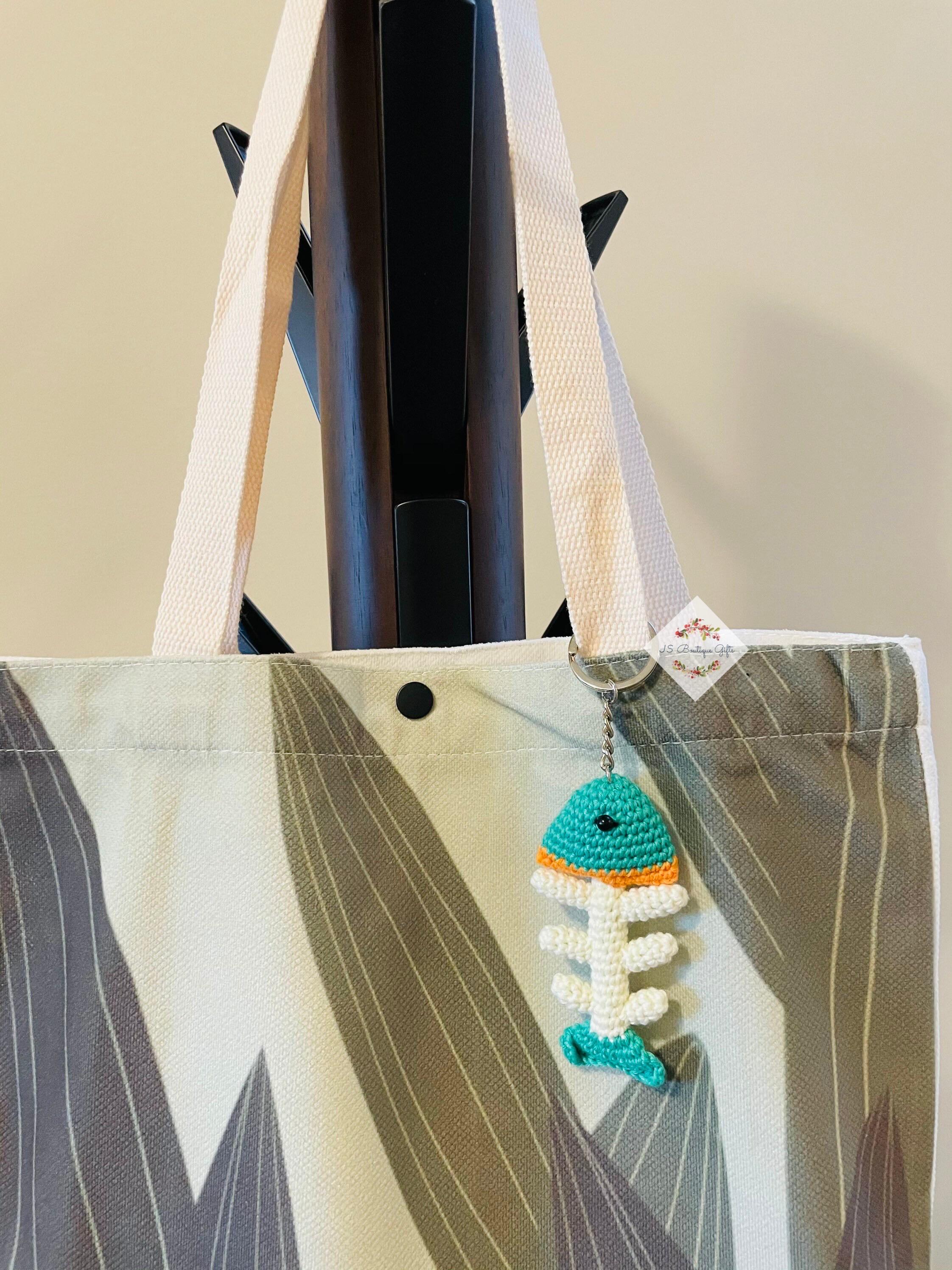 Fish Bone Keychain Crochet Fish Bone Keychain, Cute Marine Gift - Etsy Canada