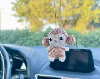 Monkey keychain, cute monkey, crochet monkey keychain, monkey keychain, monkey gifts, friend gifts, animal keychains, cute gifts