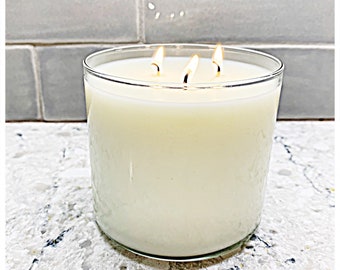 3-Wick - 18 Ounce Glass Jar Scented Candle - 100% Soy Wax, Handmade, and Hand-Poured