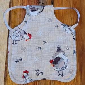 Selle de poulet réversible écologique - Imprimé poulet brun