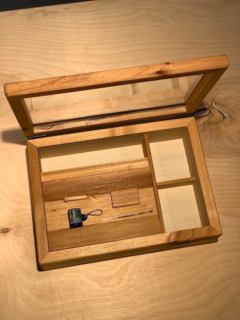 Stash Box with Rolling Tray and Smoking Accessories Included