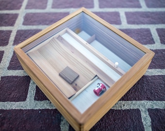 Handmade Cedar Valet Box with Tray: Custom Engraving Available