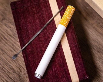 Handmade Wooden Dugout Case – Compact Storage with Bat & Poker | Custom Engraving Available