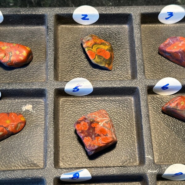 Morgan Hill Poppy Jasper natural tumbles - until supply lasts